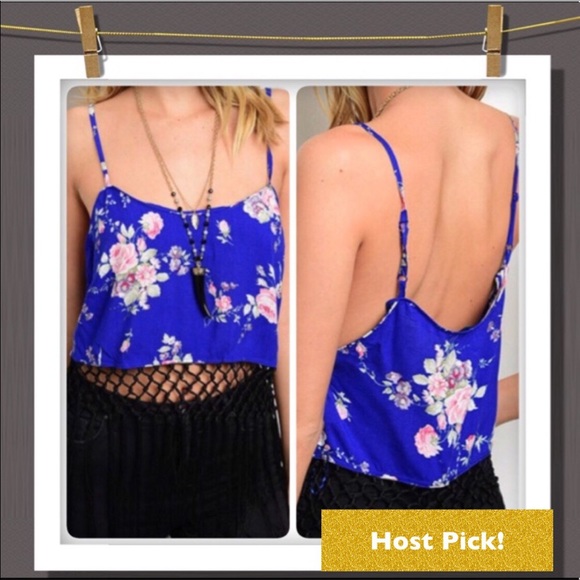 Floral Net and Fringe Crop Top - Picture 12 of 12